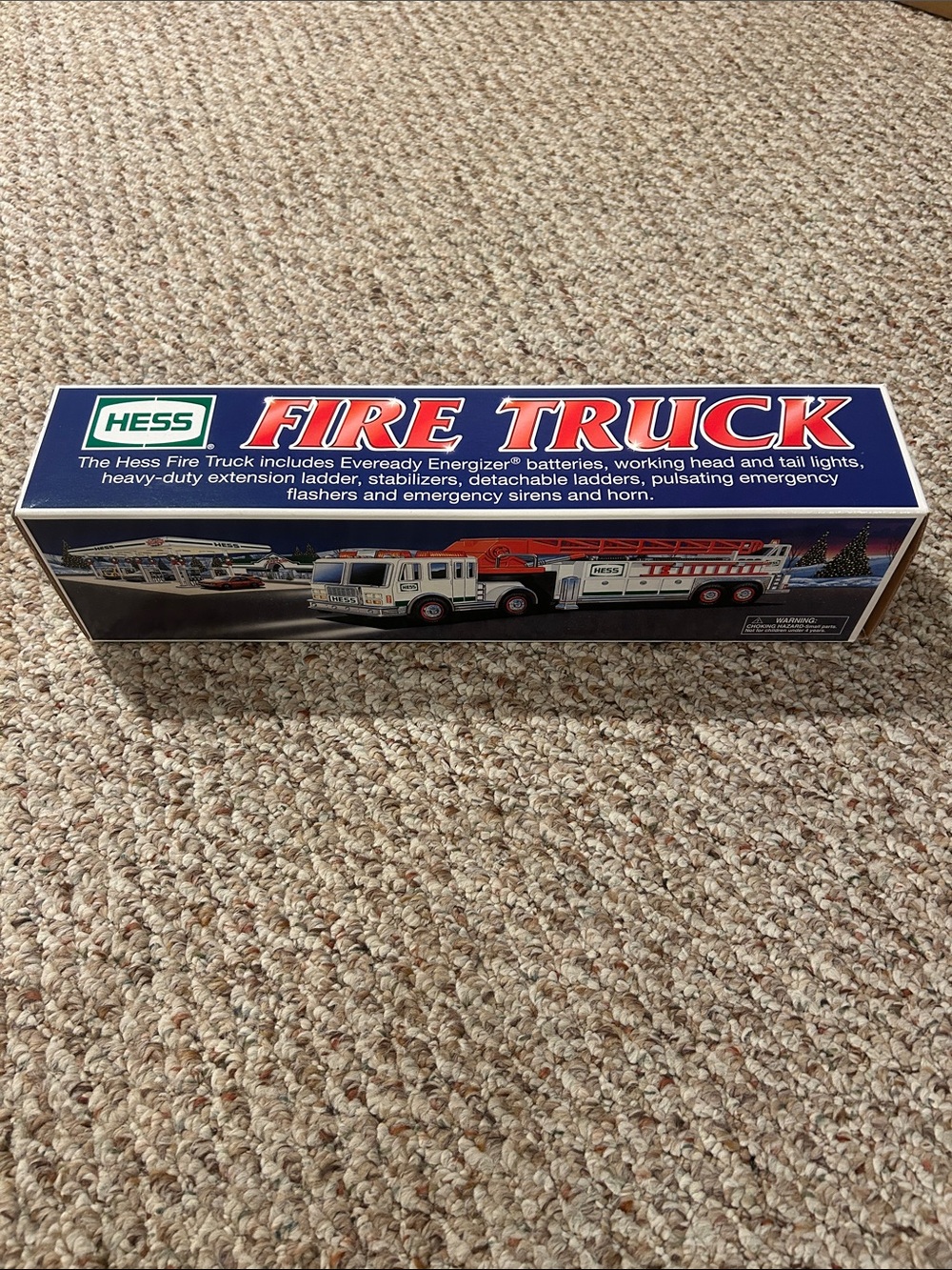 Kids Hess Truck Fire Truck Toy - White & Red
